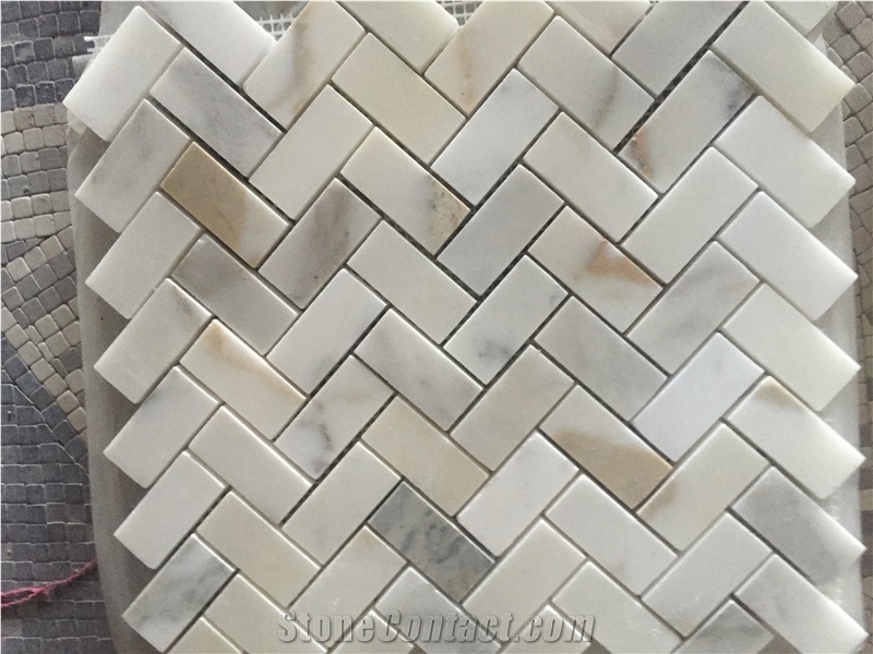 2015 Walling/Flooring and Interior Decorated Mosaics Polished Square Shape White Marble Natural Stone Chinese Factory Wholesale Mosaic Tiles/Italy White Bianco Dolomiti