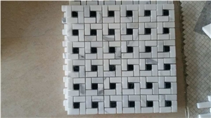 Carrara White Marble Mosaic Tiles/Italy White Chinese Factory Wholesale Floor Covering and Interior Decorated Polished or Split