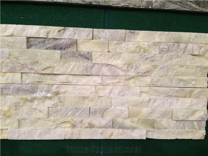 China Factory Directly Wholesale Beautiful Multicolor Slate White/Onyx/Light Green Natural Surface Flooring and Wall Covering 100%Rockface Wall Panel Culture Stone