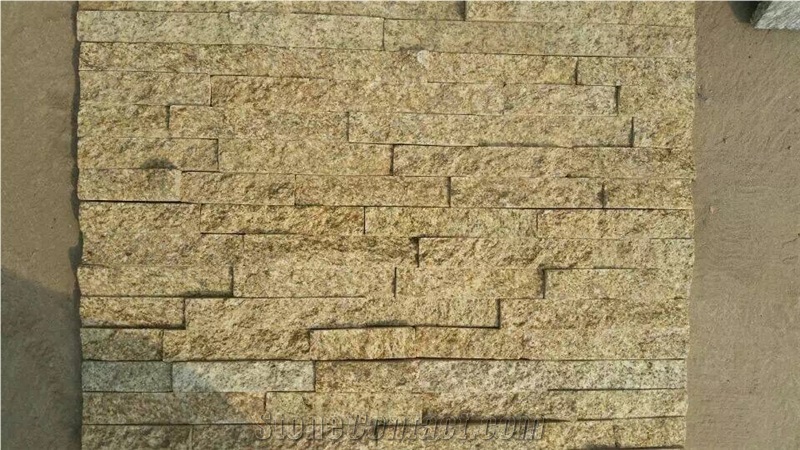 China Wholesale Factory Slate Yellow Natural Surface Flooring and Wall Covering 100%Rockface Wall Panel Culture Stone