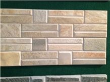 Flooring and Wall Covering Slate China Factory Directly Wholesale Beautiful Natural Surface Multicolor Yellow/White/Grey 100%Rockface Wall Panel Culture Stone
