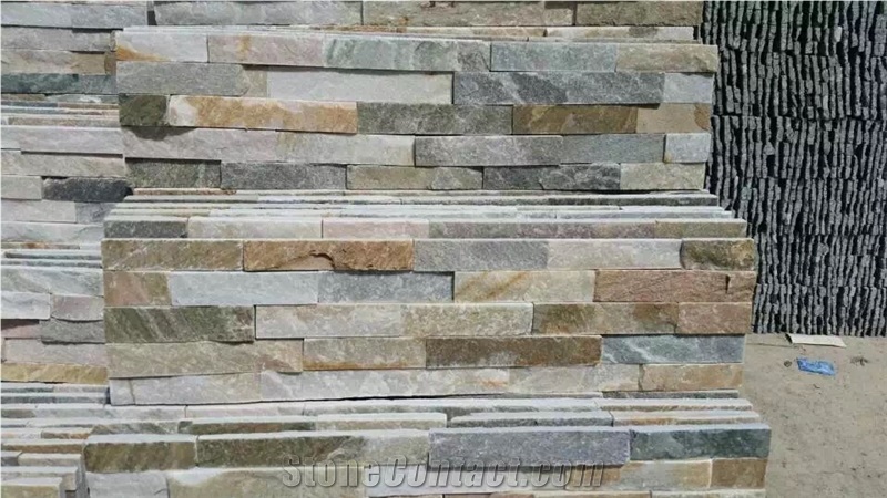 Grey/Yellow/White Natural Surface Flooring and Wall Covering 100%Rockface Wall Panel Multicolor Culture Stone Factory Wholesale China Slate Slabs&Tiles