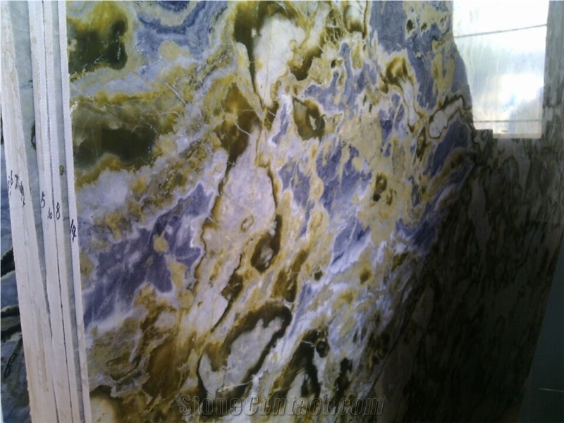 China Yellow Onyx,With Blue and Colourful Onyx Slabs,Tiles