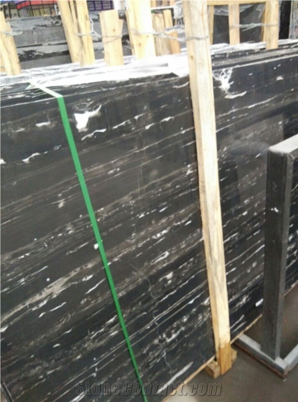 Silver Dragon Marble,China Black,White Line Marble,Slabs,Tiles