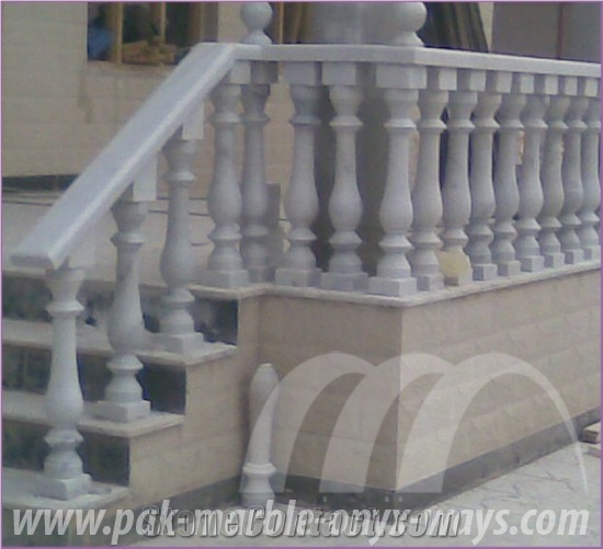 Balustrade Ziarat White Marble, White Marble Pakistan Balustrade & Railing