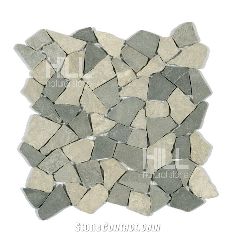 Burgo, Mix Black & Grey Indonesia Marble Mosaic