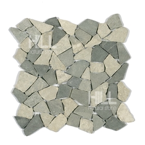 Burgo, Mix Black & Grey Indonesia Marble Mosaic