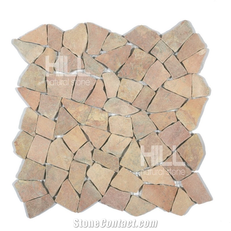 Burgo, Red Indonesia Marble Mosaic