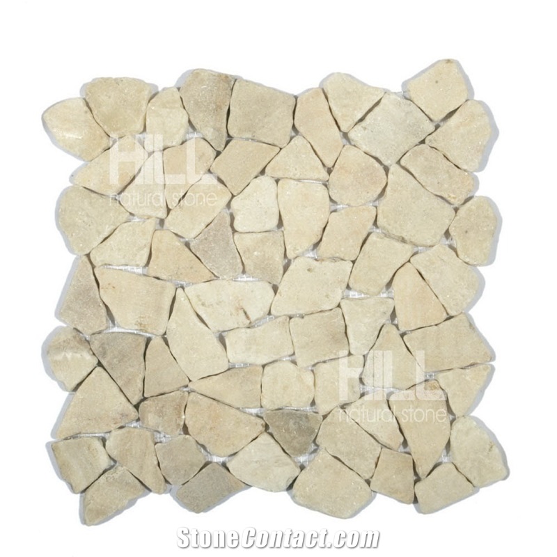 Burgo,White Beige Indonesia Marble Mosaic