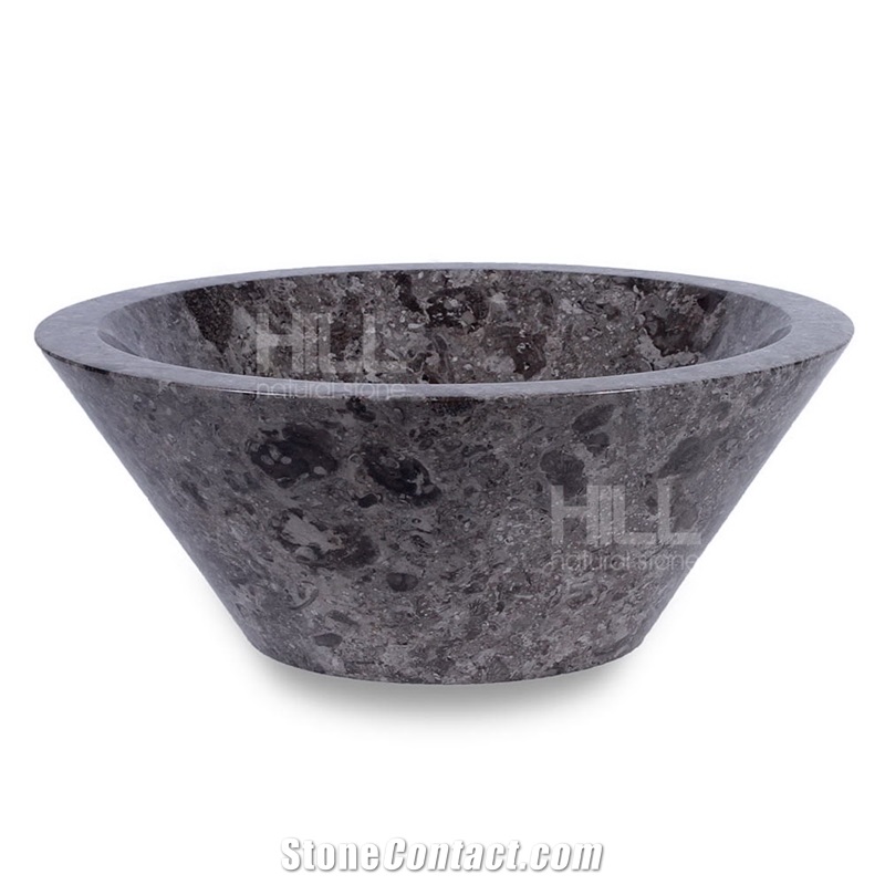 Vassena, Indonesia Grey Marble Bowl Sink