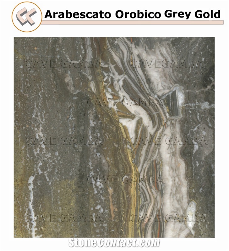 Arabescato Orobico Grey Gold Grigio Oro Marble Slabs & Tiles, Yellow Polished Marble Floor Tiles, Wall Tiles