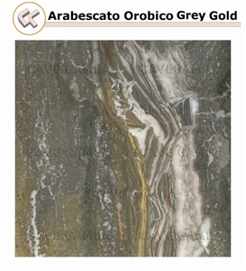 Arabescato Orobico Grey Gold Grigio Oro Marble Slabs & Tiles, Yellow Polished Marble Floor Tiles, Wall Tiles