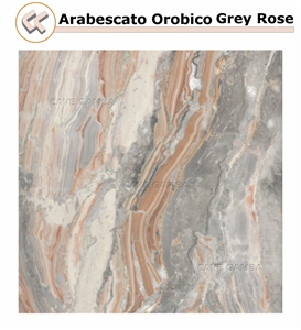 Arabescato Orobico Grey Rose Grigio Marble Slabs & Slabs, Red Marble Tiles & Slabs