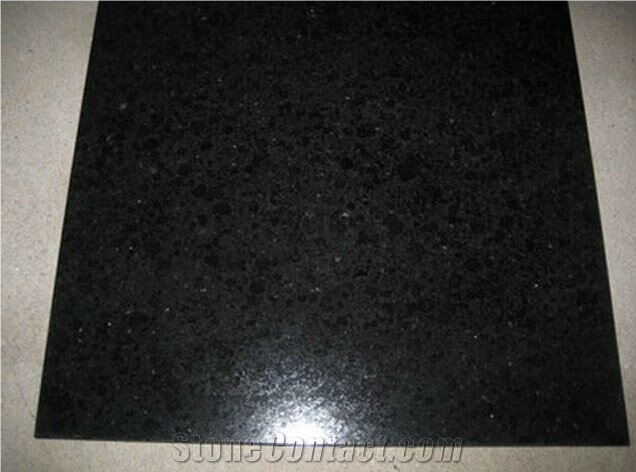 China Fuding Black Tiles,G684 Black Basalt Wall Covering,Polished Pearl Black Flooring