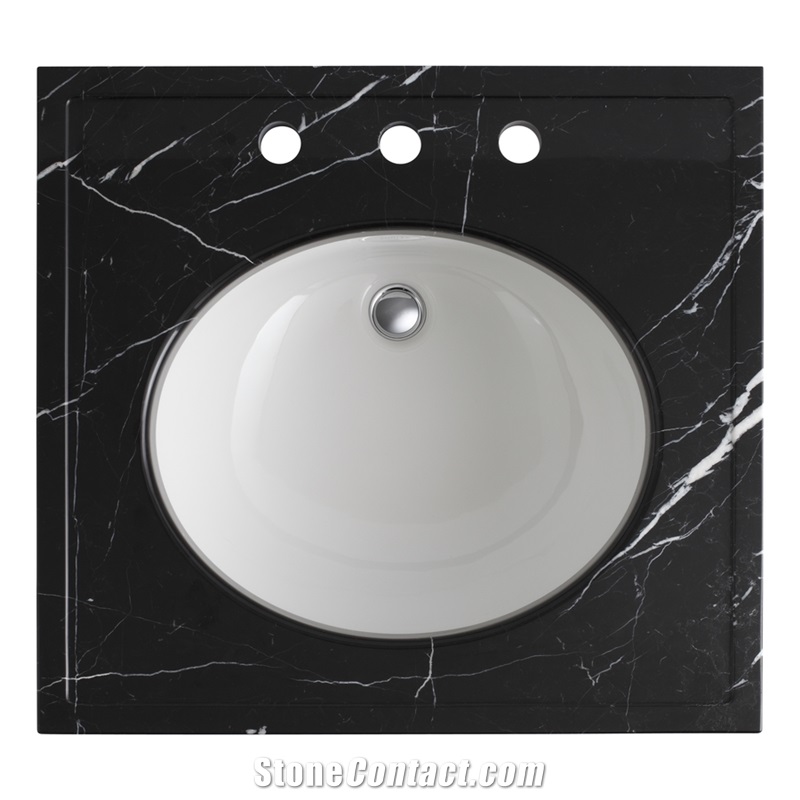 Nero Marquina Marble Bathroom Countertops,Spanish Black Marquina Vanity Tops