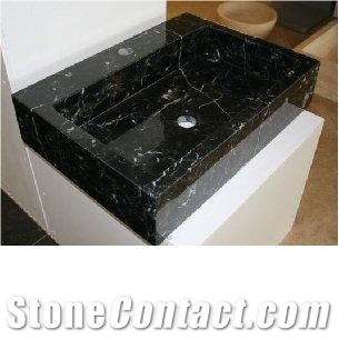 Nero Marquina Marble Bathroom Countertops,Spanish Black Marquina Vanity Tops