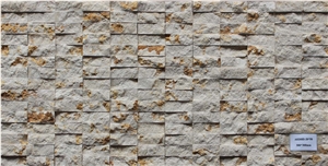 China Giallo Atantide Mosaic Manufacture Stone Mosaics Rectangle Matt/Rough White /Yellow A020hi-20-50