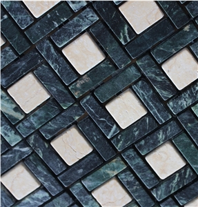 Yellow Marble Mosaics Manufaiture China Stone Mosaics Green/Yellow A054s-8