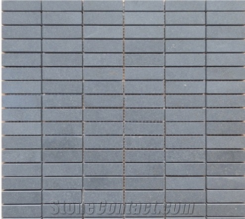 China Grey Basalt Linear Mosaic,Hainan Grey Basalt Mosaic