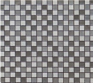 China Grey Basalt Linear Mosaic,Hainan Grey Basalt Mosaic