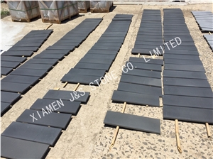 Hainan Black Basalt Tiles & Slabs /Honed Dark Bluestone /China Black Basalt