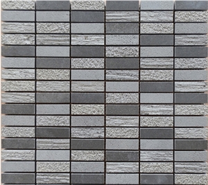 Hainan Grey Basalt Mosaic/Honed/Strips Mosaic/Natural Stone Mosaic