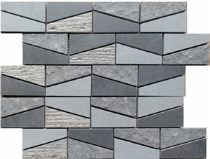 Inca Grey Mosaics Basalt / Basaltina / Basalto, China Grey Basalt Mosaic