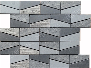 Inca Grey Mosaics Basalt/Basalto, China Grey Basalt Mosaic/Basaltina