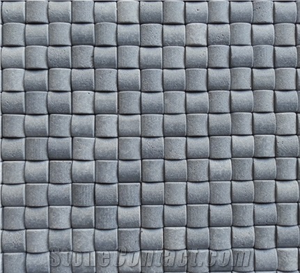 Natural Stone Mosaic/Honed/Hainan Grey Basalt Mosaic, China Grey Basalt Mosaic