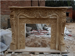 China Good Carved Marble Fireplace,Own Factory
