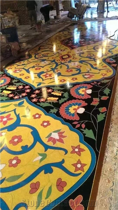 China Multicolor Marble Beauty Water-Jet Medallion & Complex Interior Water-Jet & New Parquet & Wholesaler
