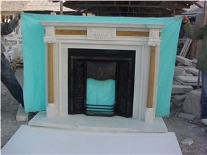 Hot Sale in 2015, Natural Stone China Polished Marble Hand Carved Fireplace