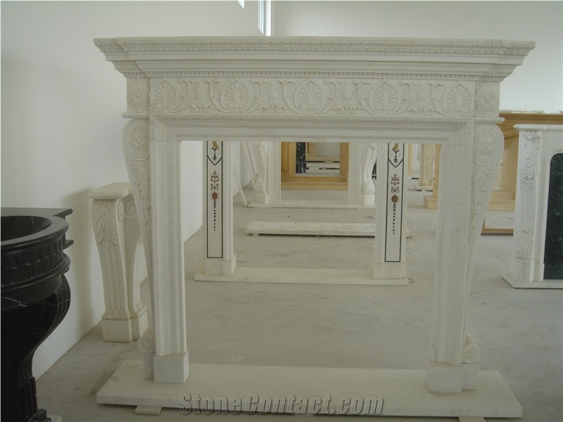 Mantel Fireplace Stone Mantel,Westernstyle White Marble Fireplace