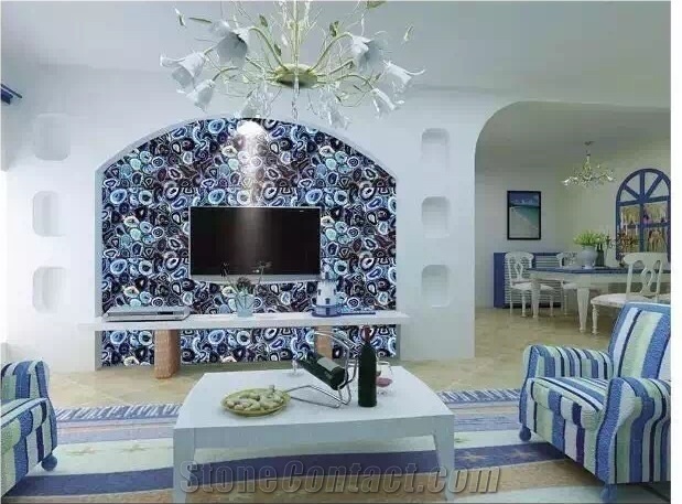Raw Agate Background&Blue Agate Semi-Precious&Agate Interior Wall&Beauty Semi-Precious Slabs&Wholesaler