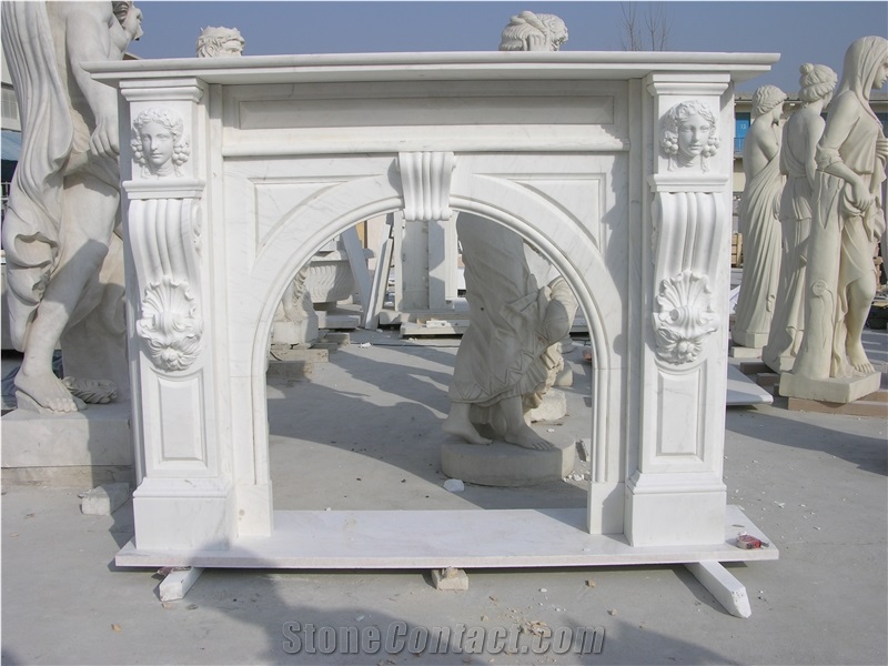 Top Quality Customized Natural Marble Fireplaces,Hot Sale,Best Quality,Own Factory