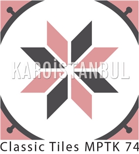 Encaustic Cement Tile, Pink and Blue Terrazzo and Quartz Stone Tiles Turkey