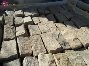 China Beige Sandstone Cobble Stone & Paving Stone