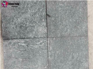 China Black Quartzite Slabs,Quartzite Floor Covering,Black Quartzite Pavers