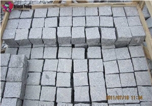 China Grey Granite Cube Pavings, Granite Pavers, Grey Cobble Stone, Granite Cobbles, Natural Granite for Pavings, Landscaping Stone
