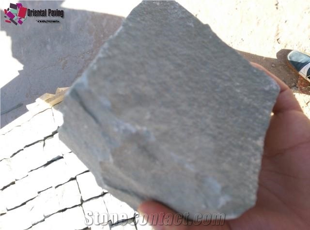 China Grey Sandstone Cube Stone, Landscaping Grey Pavers, Natural Paving Stone, Cobbles Paving Stone, Floor Covering Stone