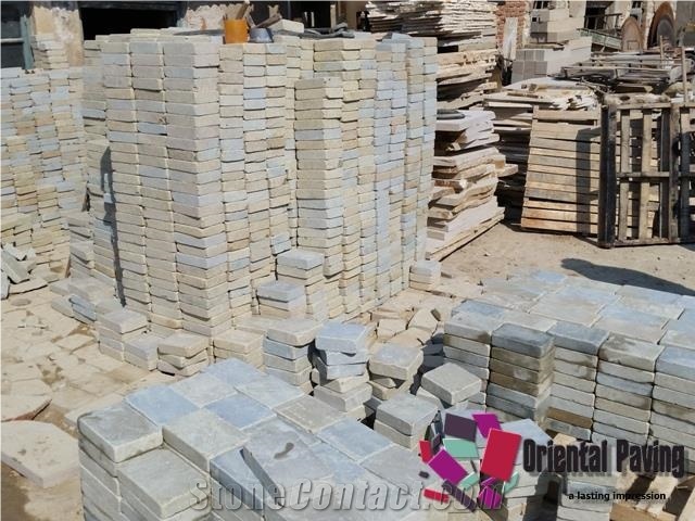 China Multicolor York Sandstone Pavers, Cubes, Natural York Sandstone, York Sandstone Blockpaver