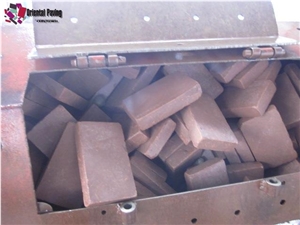 China Red Landscaping Cube Stone, Cobble Stone