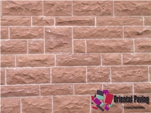 China Red Sandstone Mushroom Stone for Walling