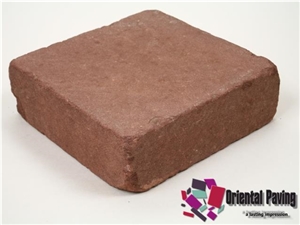 China Red Sandstone Pavers, Landscaping Red Sandstone, Red Sandstone Blockpaver, Natural Red Sandstone, Paving Sets