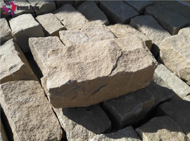 Paving Yellow Sandstone,Sandstone Cube,Paver,Landscaping Yellow Sandstone