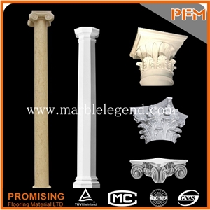 Beautiful White Marble Column/Wholesale Column/Custom Stone Column,Decorative Marble Column, Decorative Column