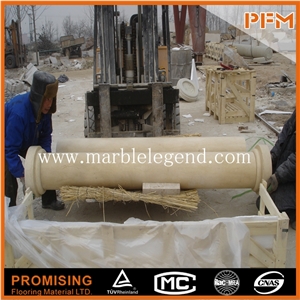 Beige Marble Columns for Sale from Natural Stone Factory