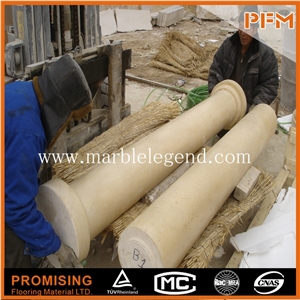 Beige Marble Columns for Sale from Natural Stone Factory