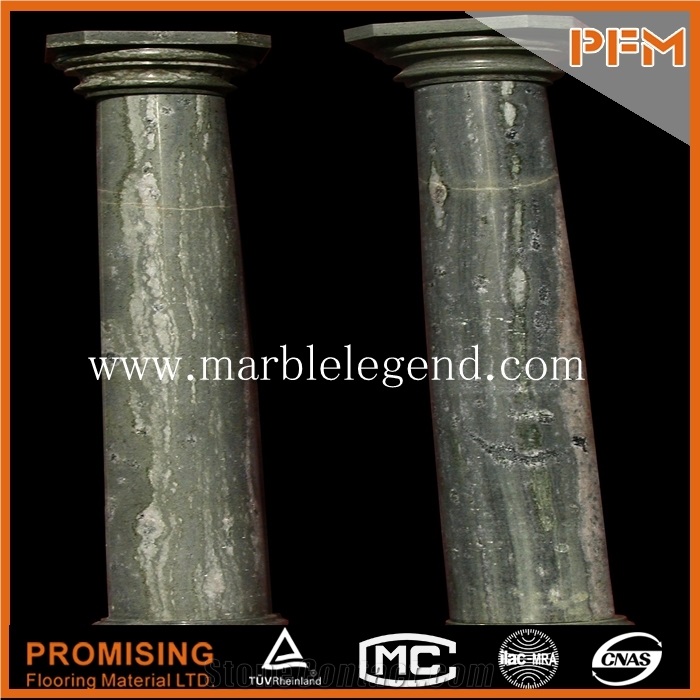 Black Marble Natural Decorative Stone Column