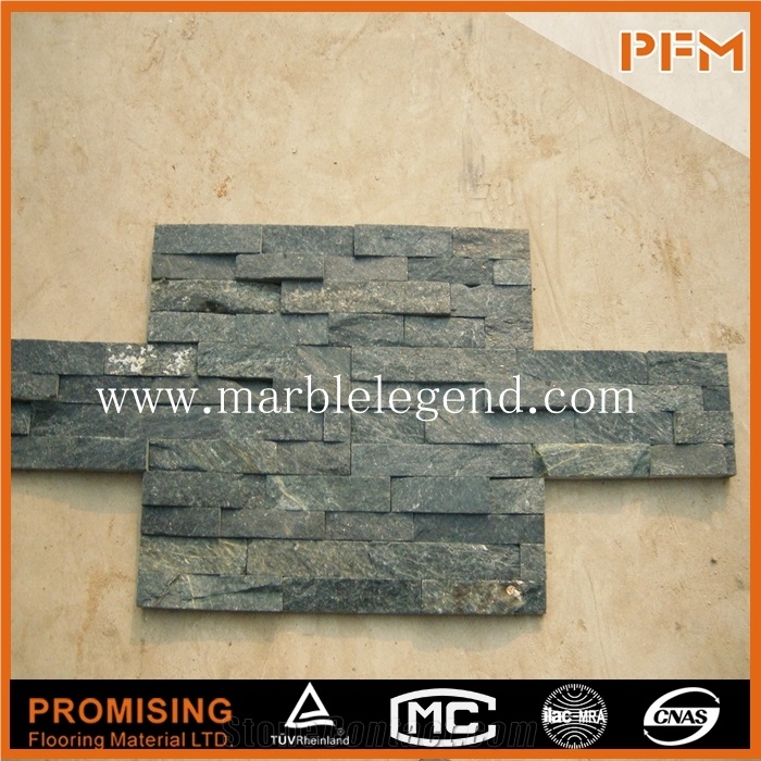 China Green Slate Cultured Stone for Facade Building Material